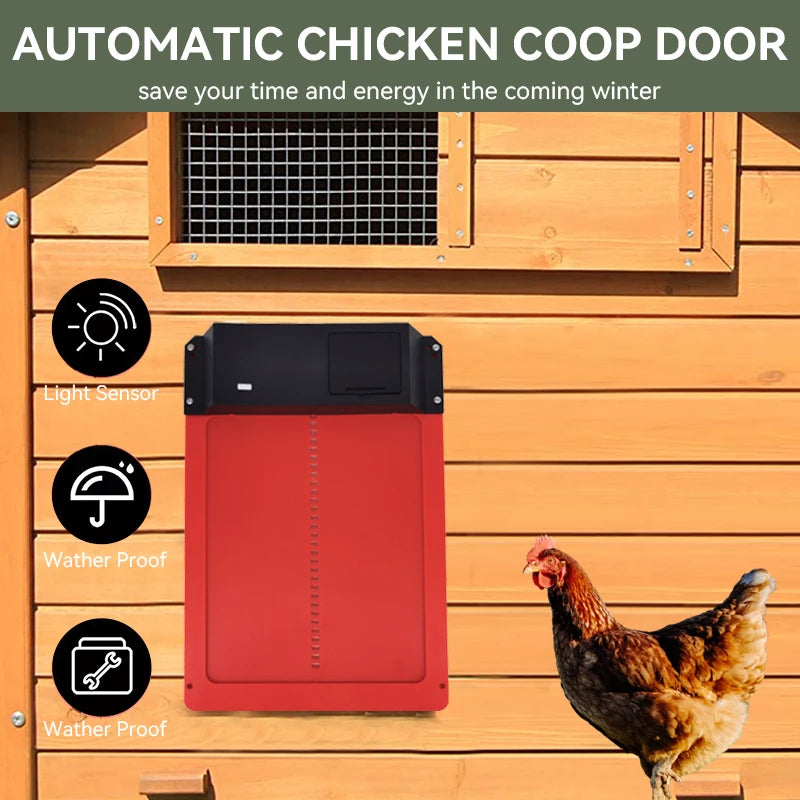 Puerta Automática para Gallinero — Sensor de Luz y Batería