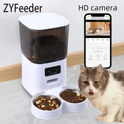 Comedero Automático WiFi con Cámara para Mascotas — 5L